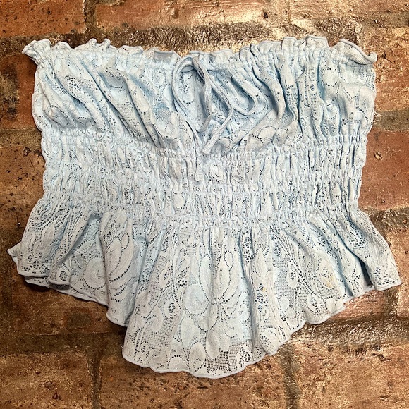 Free People Tops - Light Blue Free People Halter Top